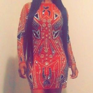 ASOS Red Carpet Velvet Embellished Dress